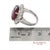 Gia Certified Solid Platinum 900 Natural Diamond and Natural Garnet Ring, Size 6.25 For Sale - Image 11 of 13