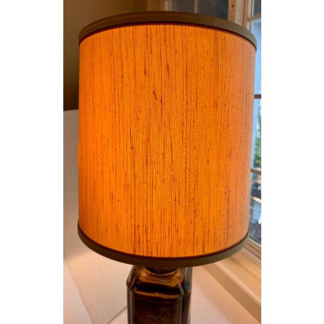Vintage Frederick Cooper Chinoiserie Tea Canister Table Lamp With Original Silk Shade For Sale - Image 11 of 12