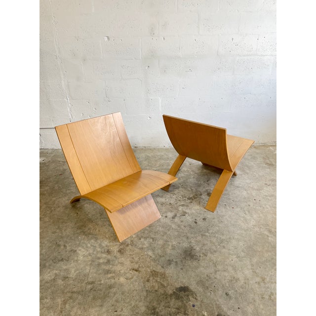 Pair Scandinavian Modern Jens Nielson "Laminex" Chairs by Westnofa For Sale - Image 9 of 9