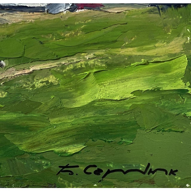 Oil Painting Evening Field Boris Serdyuk For Sale - Image 9 of 10