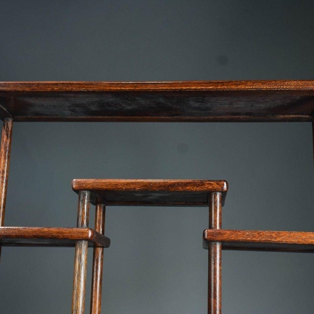 Vintage Chinese Huali Rosewood "Curio" Display Stand (Bogujia) With Carved Apron For Sale In Los Angeles - Image 6 of 9