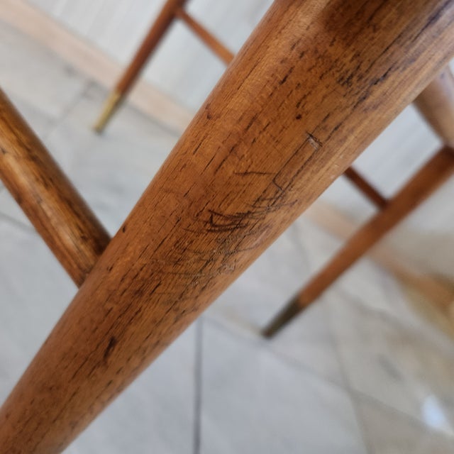 1950s Lane Copenhagen Drop Leaf Walnut Side Table Altavista Va For Sale - Image 11 of 12