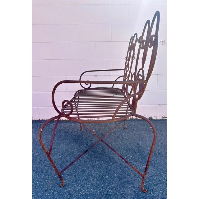 1980s John Risley Style Inspired Man and Woman Pop Art Iron Bench For Sale - Image 15 of 18