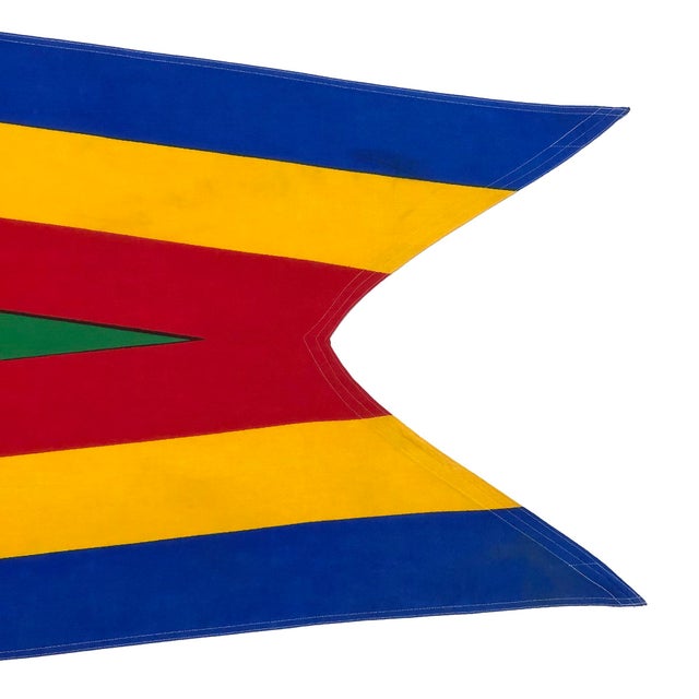 Late 20th Century Oversize Vintage Cotton Nautical Flag, United States Navy Unit Commendation For Sale - Image 5 of 7