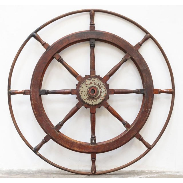 Brown Antique Ship's Rudder, Late 19th Century For Sale - Image 8 of 11