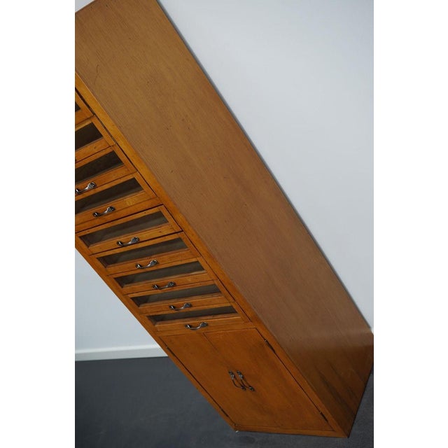 Dutch Beech Haberdashery Shop Cabinet, 1950s For Sale - Image 10 of 14