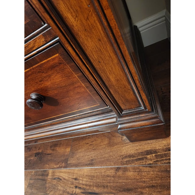 Thomasville Dresser Amoire Mahogony by Thomasville " Fredericksburg " Collection Vintage For Sale - Image 4 of 8