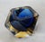 Glass C.1970s Italian Alessandro Mandruzzato, Hand Blown Faceted Murano Cobalt, Amber & Clear For Sale - Image 7 of 18