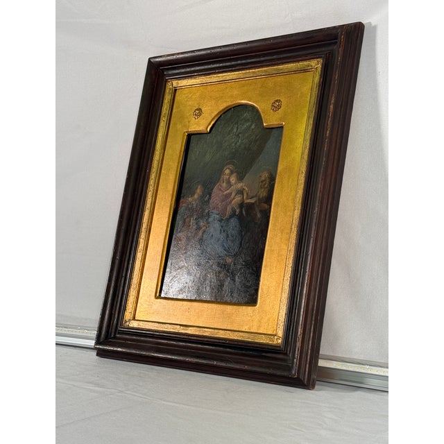 French 19th Century Italian Painting of the Virgin of the Fish For Sale - Image 3 of 3