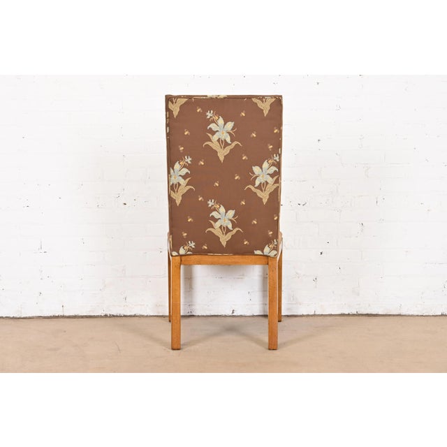 Wood Michael Taylor for Baker Furniture Far East Collection Parsons Dining Chairs, Set of Six For Sale - Image 7 of 12