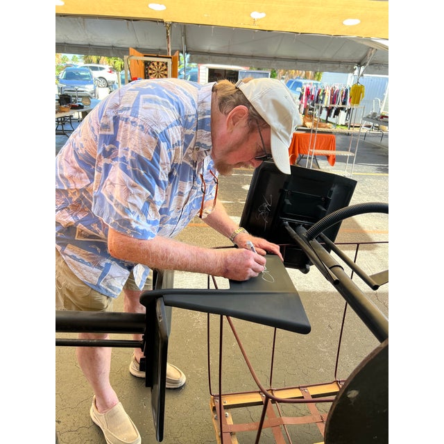 Up for sale is a truly unique, highly collectible pair of genuine Fly Line Italian post-modern bar stools, personally...