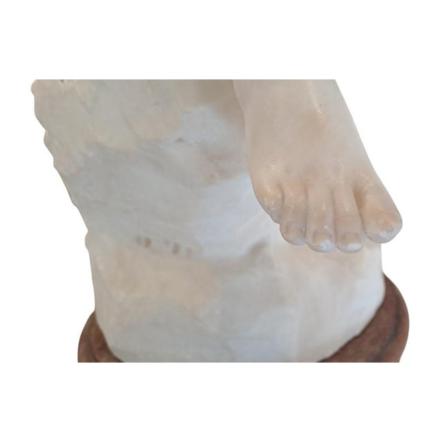 Giuseppe Gambogi, Putto with Butterfly, 1890s, Alabaster For Sale - Image 4 of 10
