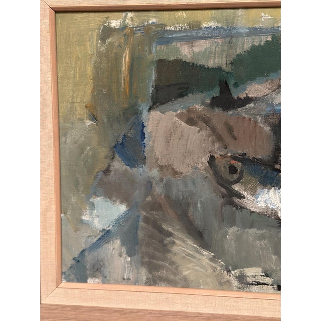 Original Swedish Oil on Canvas – “Fish Supper” by Kenny Wenkel – Vintage – 43 × 73 cm (approx. 17" × 29") A striking...
