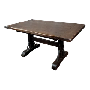 Monterey 1930s Spanish Revival Dining Trestle Table