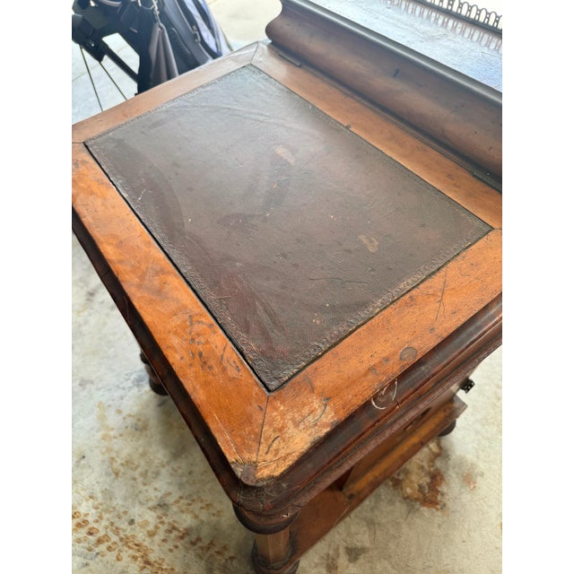 Wood Victorian Davenport Desk — Edwards & Roberts, London, C. 1860s For Sale - Image 7 of 8