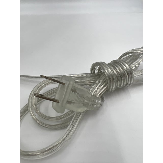 Pair of Vintage Clear Bubble Glass Table Lamps For Sale - Image 10 of 10
