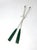 This is a pair of vintage painted wood oars. Naturally aged, forest green and white paint color the long woodem oars...
