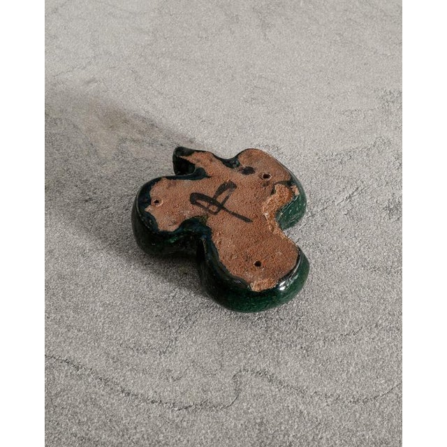 1950s French Mid-Century Green Ceramic Ashtray by Georges Jouve, 1950s For Sale - Image 5 of 6
