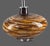 Late 20th Century Mid-Century Modern Art Glass Brown Swirl Lucite Base Table Lamp For Sale - Image 4 of 9