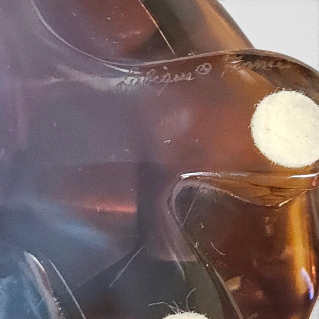 Lalique France Tortue Caroline Amber & Satin Crystal Turtle Figurine For Sale In San Francisco - Image 6 of 12