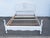 French Shabby Chic Painted White Carved Full Size Bed 6446 For Sale - Image 4 of 14