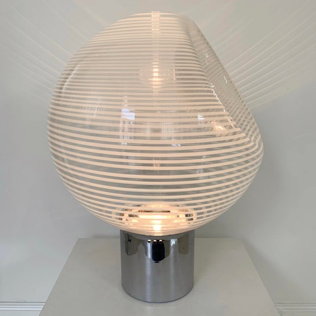 Vintage Corba Glass Table Lamp by Gino Vistosi for Vistosi, 1960s For Sale - Image 4 of 18