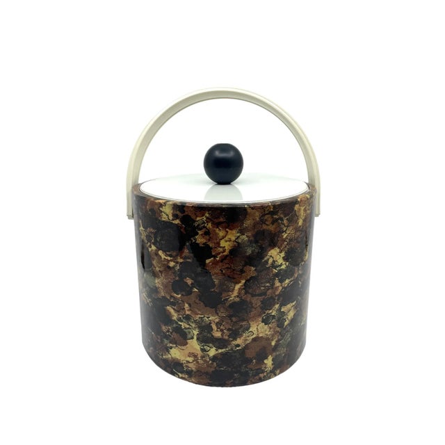 1970s Vintage Faux Tortoiseshell Ice Bucket For Sale - Image 13 of 13