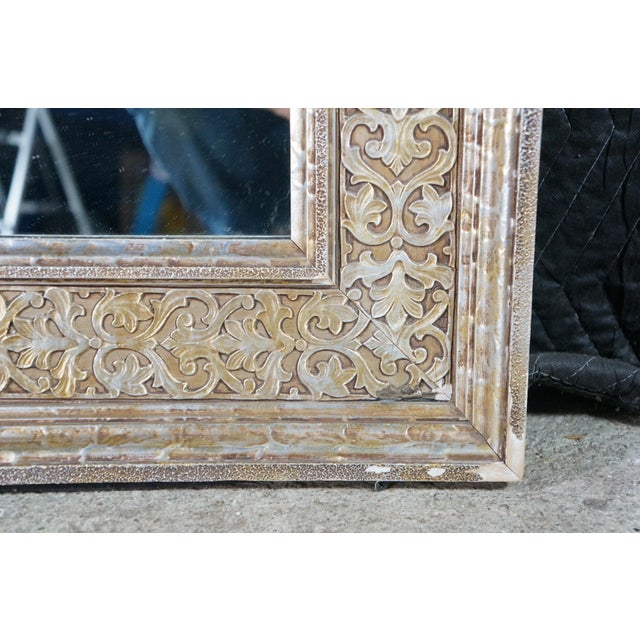Wood Vintage Clossons Cincinnati Baroque Rococo Arabesque Scrolled Wall Mantel Mirror For Sale - Image 7 of 13