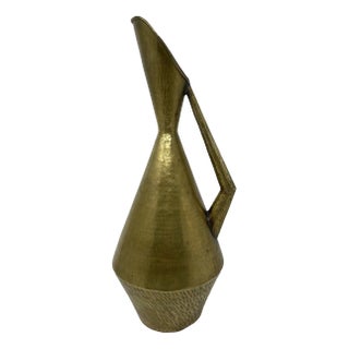 Vintage Golden Brass Jug For Sale