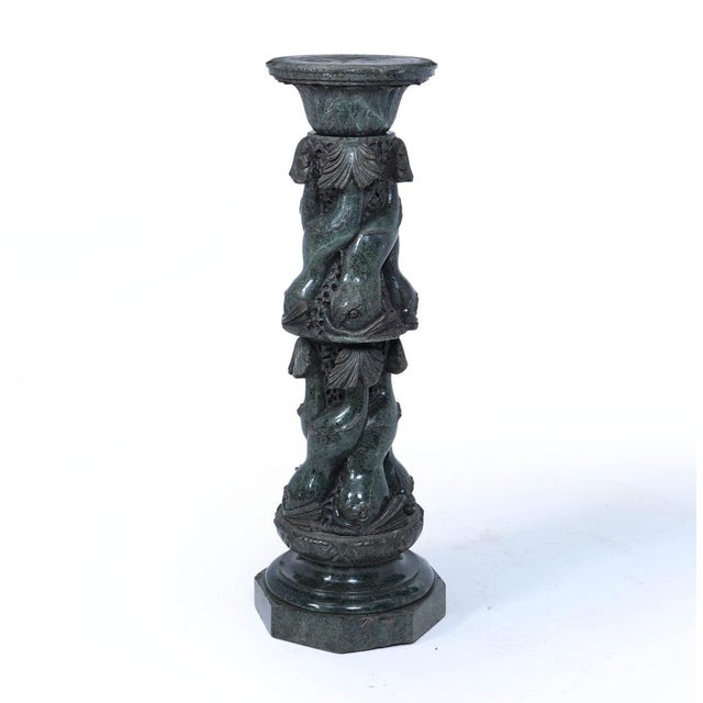 Italian Serpentine Marble Pedestal, 1880s, Set of 4 For Sale - Image 18 of 18