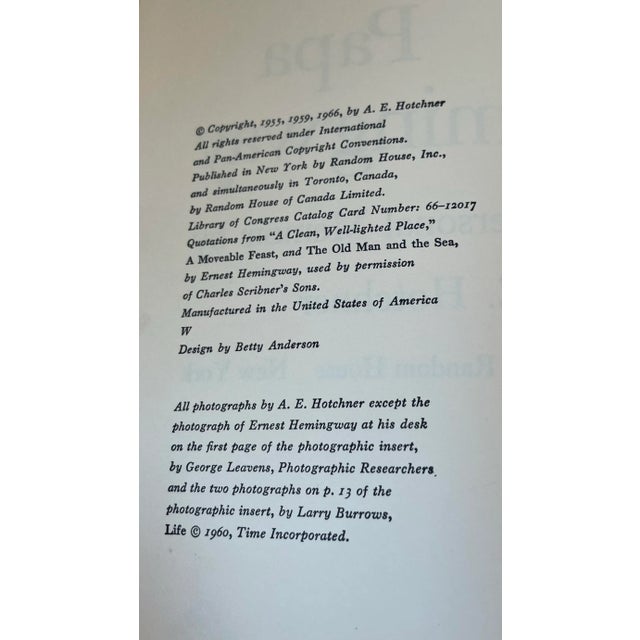 1960s 1966 “Papa Hemingway” Book by a.e. Hotchner For Sale - Image 5 of 8