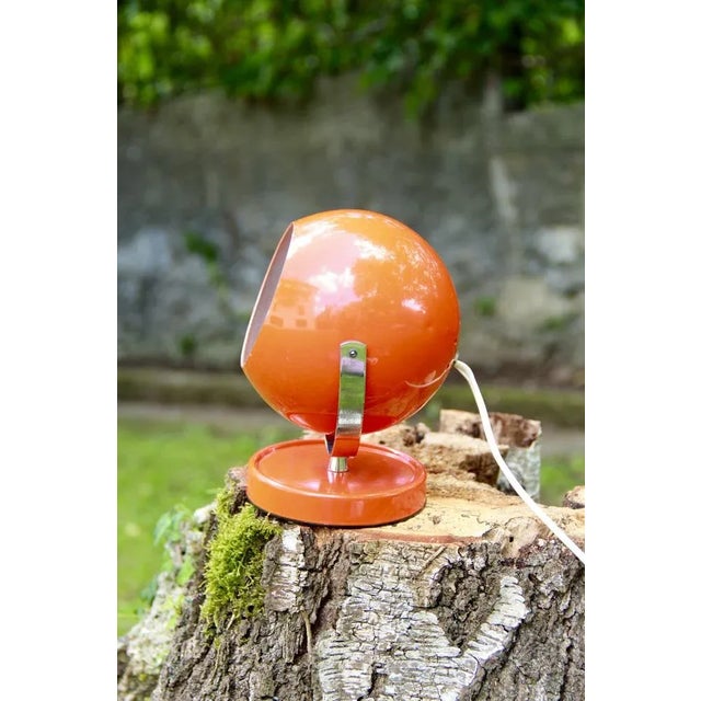 Space Age Orange Table Lamp, Italy, 1960s For Sale - Image 4 of 8
