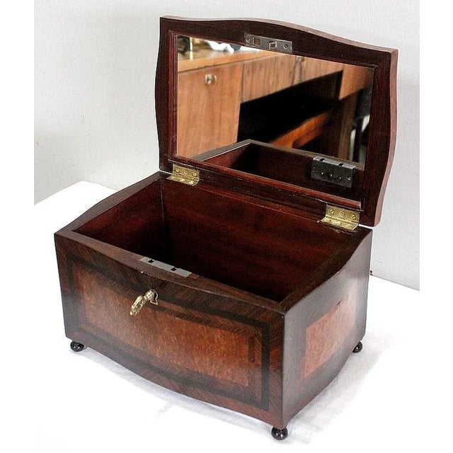 Small French Napoleon III Wooden Trunk For Sale - Image 4 of 18