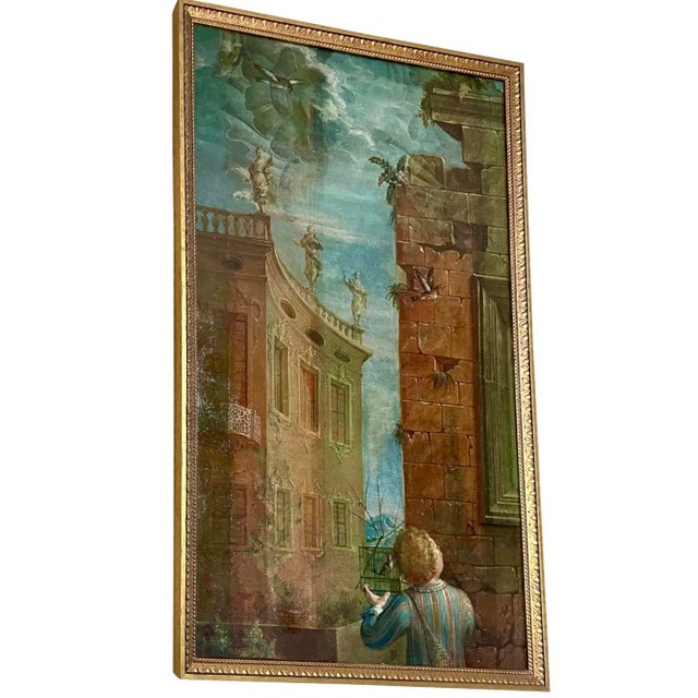 An 18th Century Italian Capriccio Painting For Sale - Image 10 of 10