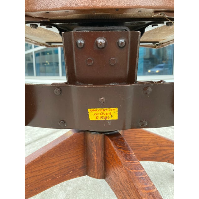 Early 20th Century Gunlocke Style Swivel-Tilt Desk Chair From B. L. Marble Chair Co. For Sale - Image 10 of 13