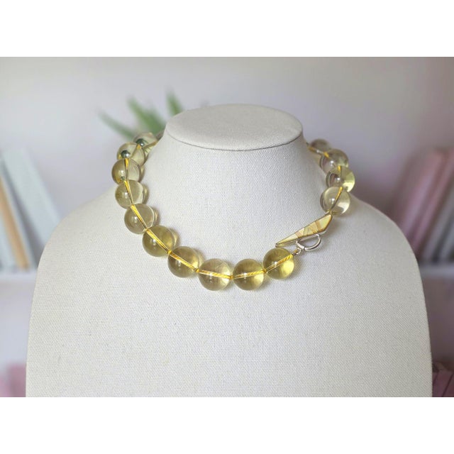 Lemon Quartz Beaded Necklace by Noblesse Oblige Studio, 18in, Usa For Sale In Cleveland - Image 6 of 10