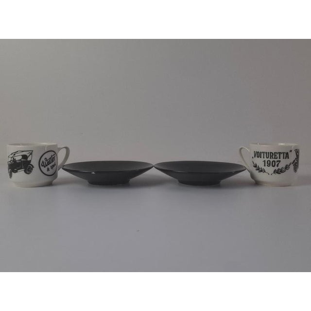 1950s Mid-Century Porcelain Cup and Saucer Set from Ditmar Urbach, Czechoslovakia, 1950s, Set of 2 For Sale - Image 5 of 10