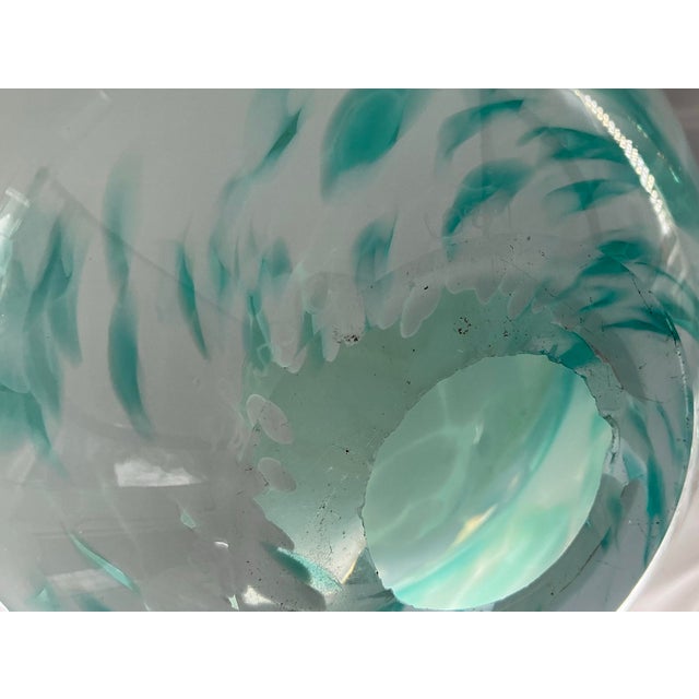Unusual Double Walled Art Glass Bowl by J.P.Holmes for Chatham Glass Co. For Sale - Image 11 of 12