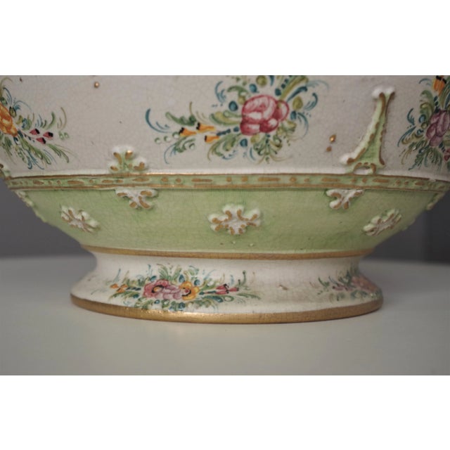 Hand-Decorated Ceramic Vase from G. Deruta, 1970s For Sale - Image 4 of 10