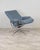 Cornflower Blue Sparrow Blue Leather Ekornes Stressless Recliner For Sale - Image 8 of 9