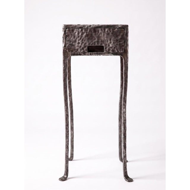 Contemporary Hand-Forged Patinated Steel Console Table by Svitanok For Sale - Image 3 of 5