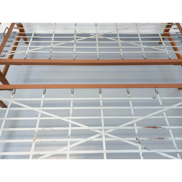 Vintage Stackable Daybeds in Oak Wood and Metal, 1960s, Set of 2 For Sale - Image 6 of 18