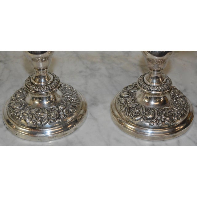 S. Kirk & Sons Sterling Silver Candelabras For Sale - Image 4 of 10