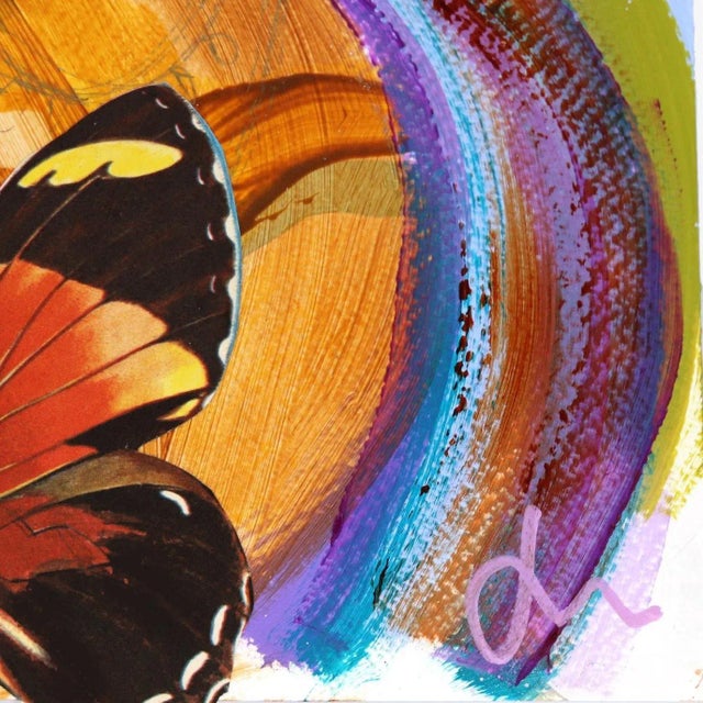 2020s Butterfly Bombshell 2 - Colorful Abstract Figurative Portrait Original Artwork by Lindsey McCord For Sale - Image 5 of 6