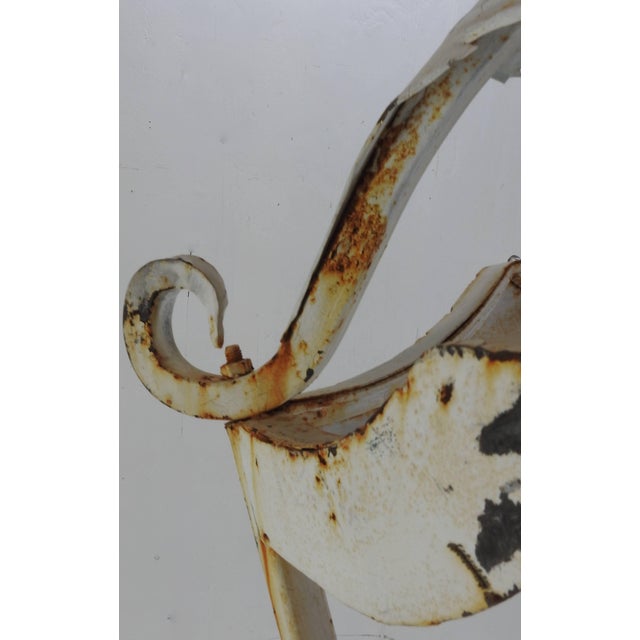 French White Cast Iron Lantern Chandelier For Sale - Image 4 of 11