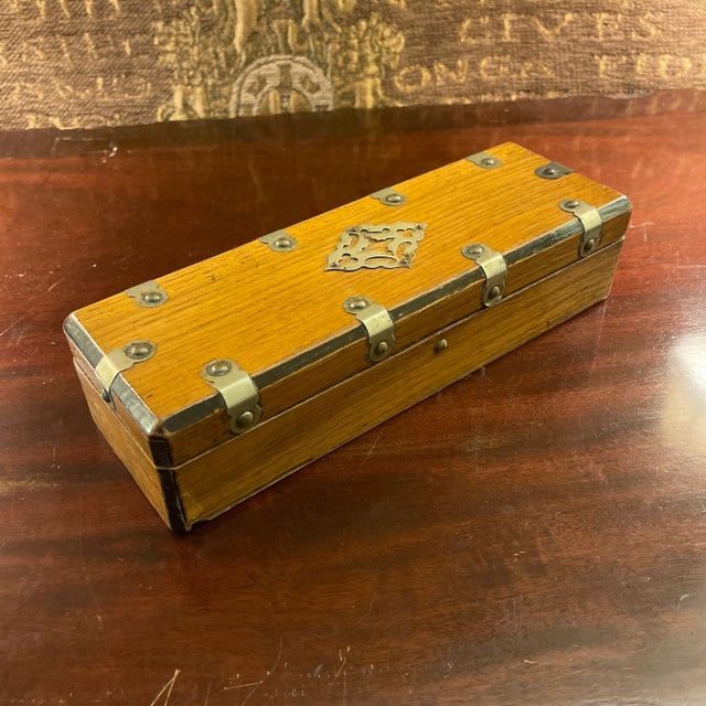 19th Century Mounted Oak Box For Sale - Image 6 of 6