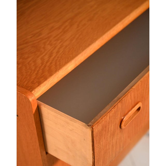Brown Scandinavian Oak Chest of Drawers, 1960s For Sale - Image 8 of 10