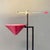 Italian Modern Metal Structure and Magenta Conical Diffuser Floor Lamp, 1980s For Sale - Image 9 of 12