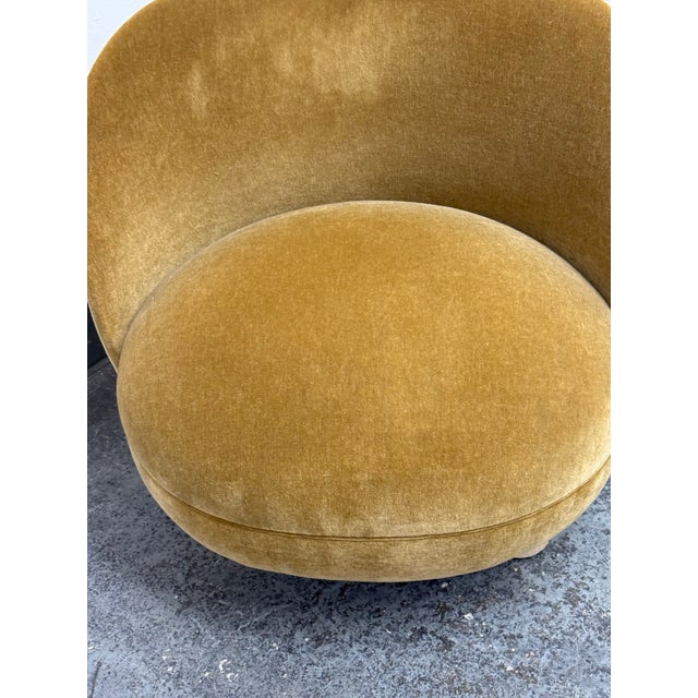 Bespoke Mohair Brown Sugar Chair For Sale - Image 9 of 12