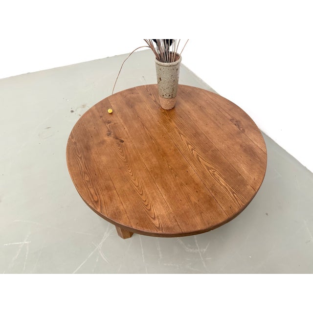 Round Coffee Table in Oak with Octagonal Legs, France, 1950s For Sale - Image 12 of 18